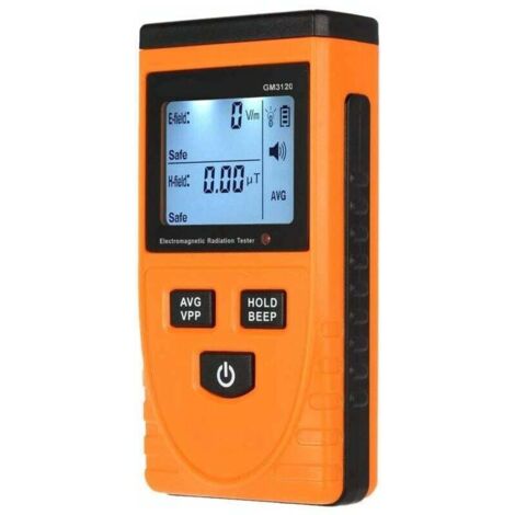 Medidor de Gauss EMF, probador de intensidad de campo magnético ELF, detector de campo electromagnético con pantalla LCD digital