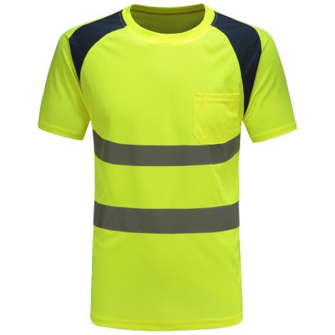 Camiseta de seguridad con polo de advertencia de alta visibilidad (amarilla, L) (1/5)