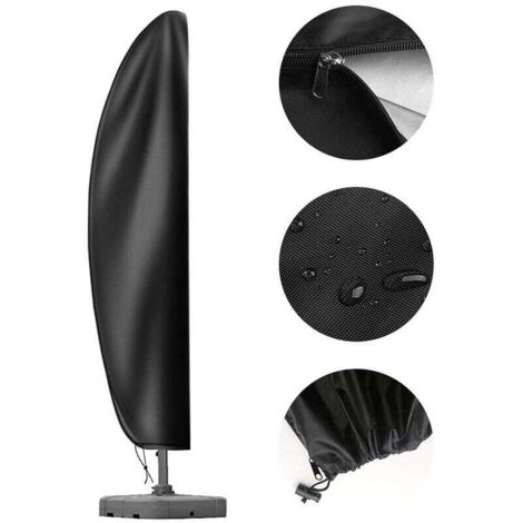 Funda para sombrilla Cantilever de 265 x 50 x 46/60 cm, tela Oxford 210D.