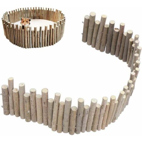 Puente de madera para hámster, escondite flexible de madera, valla para puerta, plataforma de escalada, accesorios de jaula para ratones, jerbos y chinchillas, juguetes masticables, decoración de hábi