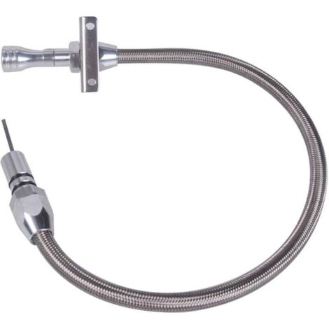 Varilla de medición de transmisión cortafuegos trenzada de acero inoxidable Varilla de medición flexible TH350 TH-400 700R4 SBC BBC Trans para Chevy GM (1/5)