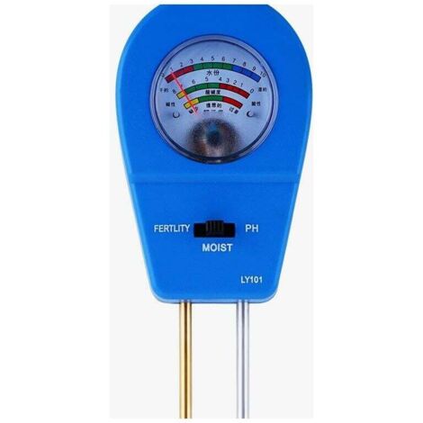 Detector de humedad del suelo, fertilidad del suelo y pH del suelo. Medidor de pH del suelo 3 en 1. Sensor de humedad del suelo, azul. Detector de humedad de una pieza.