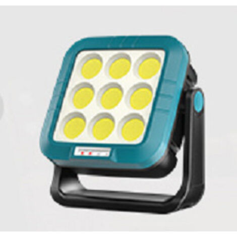 Foco LED recargable de 40 W, 2000 LM, para obras de construcción, luz de trabajo con 6 modos de iluminación, 5400 mAh, ideal para acampar, trabajar y pescar [Clase energética A++]