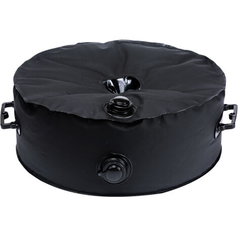 Bolsa de peso para base de sombrilla, llena de agua, con 2 asas resistentes, impermeable, para exteriores, patio, césped y playa. (1/5)