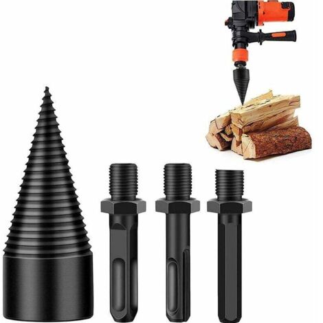 Cortadora de troncos, cortadora de troncos, cortadora de troncos de seguridad, cortadora de troncos, cortadora de troncos para cortar madera, broca para leña de 45 mm (hexagonal, cuadrada y redonda) (1/5)