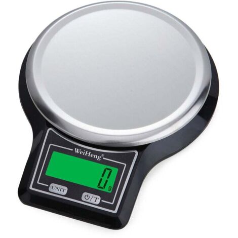 Báscula de cocina de 5 kg/0,1 g [Versión mejorada], báscula electrónica de alimentos de alta precisión, plataforma de pesaje multifuncional de acero inoxidable, pantalla LCD, precisión de hasta 0,1 g. (1/5)