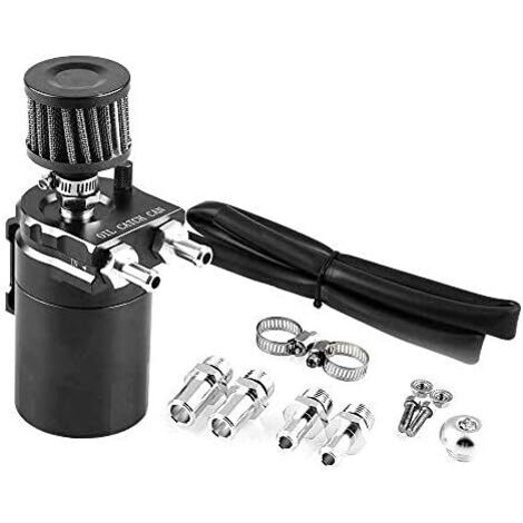 Juego de Depósito de Aceite Negro para Motor de Auto, Depósito de Aceite de Aleación de Aluminio, Depósito de Aceite de 300 ml (1/5)