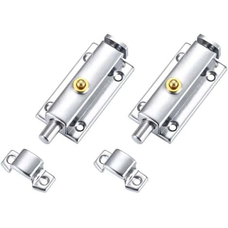 Cerradura de puerta de acero inoxidable, pestillo de puerta, pestillo de bloqueo automático, cerrojo de puerta, cerradura de seguridad, perilla, cerradura para puerta interior, armario, ventana, dormi