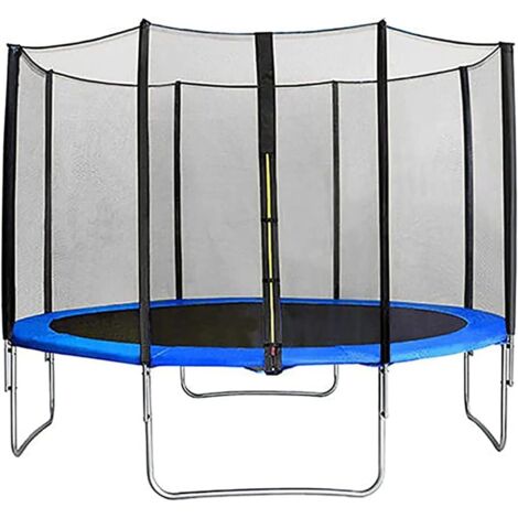 Red de seguridad para trampolín redonda, [Red de seguridad para trampolín] Accesorios para trampolín al aire libre de 3,6 m, red de seguridad de 8 varillas (1/5)