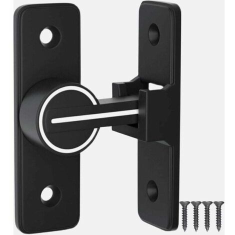 Cerradura de puerta, pestillo de puerta corrediza, cerradura de puerta corrediza ligera, cerradura de puerta de granero, pestillo de gancho de puerta batiente de 90° (1/5)