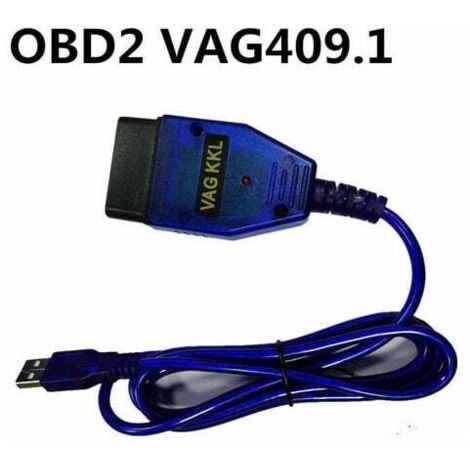Herramienta de diagnóstico para Audi A2, A3, A4, A6, A8, Q7, TT, S3, S2, 80, 409, 100, OBD2, Vag409.1, cable USB 200 (1/4)
