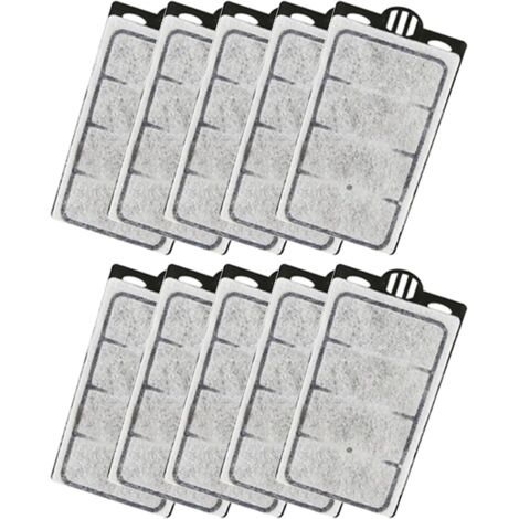 Paquete de 10 placas de filtro de repuesto, esponjas de filtro para acuario de tortugas, adecuadas para filtros de bajo consumo de agua de 3,5 W y 280 L/H. (1/5)