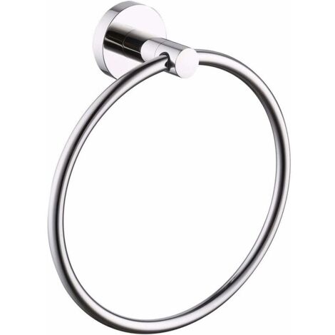 Toallero de pared para baño, redondo, de acero inoxidable pulido, A2180 (1/5)