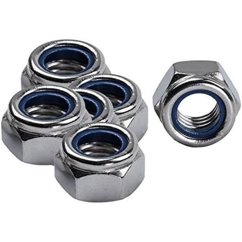 M12 en acero inoxidable 304 autoblocante Nylock Nylon Insert hexagonal Écrous de verrouillage (1/4)
