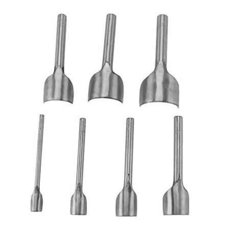 Juego de 7 punzones para cuero, herramientas de corte semicirculares para correas, bolsos, manualidades, 10-40 mm (1/5)