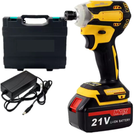 Taladro de impacto inalámbrico sin escobillas de 21 V, minitaladro atornillador inalámbrico con motor sin escobillas (1/5)