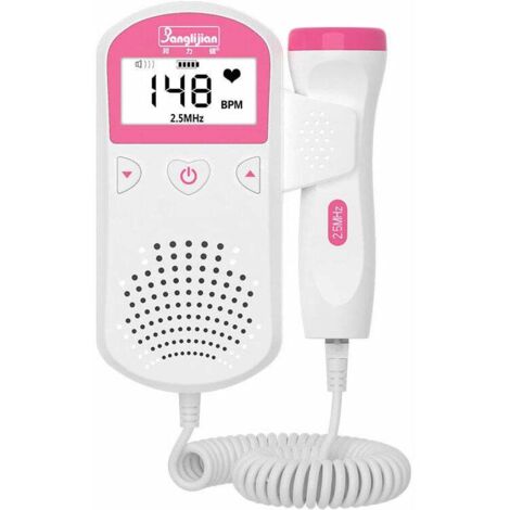 Detector de ultrasonido LCD para bebés Monitor de frecuencia cardíaca fetal prenatal para bebés