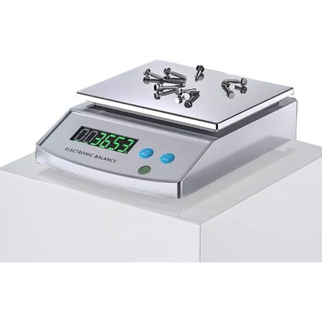 Báscula electrónica de precisión para repostería, recargable, de doble uso, con plato cuadrado de 300 g y 0,1 g. (1/5)