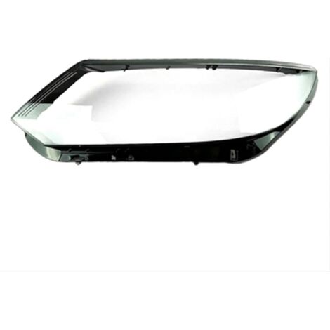 Cubierta de lámpara para VW Tiguan 2013 2014 2015 2016 2017 Cubierta de lámpara de faro delantero izquierdo de coche Pantalla transparente Cubierta de lámpara de faro Cubierta de lámpara con máscara y
