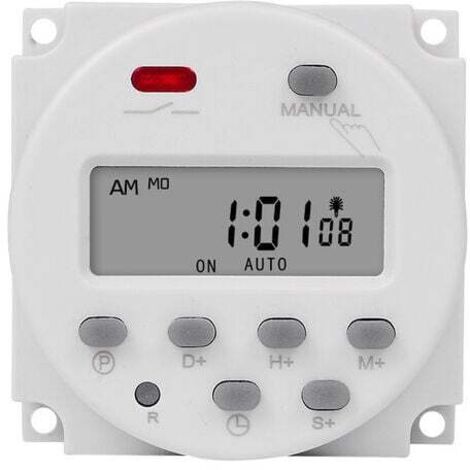 interruptor temporizador LCD cn101a de 12 V, 110 V y 220 V, relé temporizador para alumbrado público (220 V) (1/5)