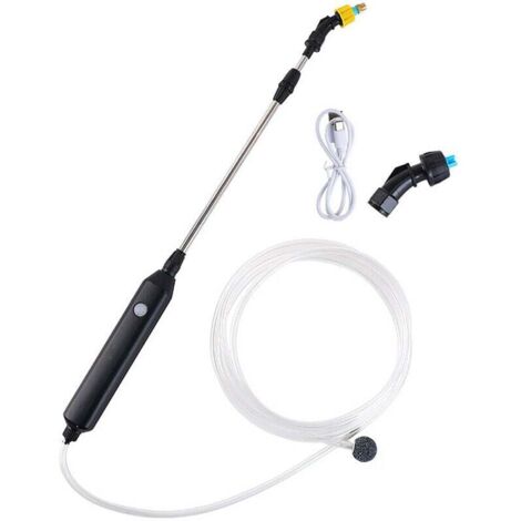 Pulverizadores eléctricos portátiles, nebulizador eléctrico automático portátil, práctico pulverizador para regar plantas en casa, máquina atomizadora con columna de agua ajustable (blanco y negro) (1/5)