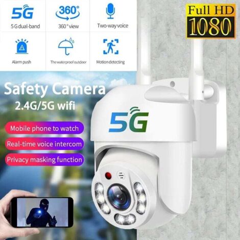 Cámara IP WIFI 5G HD de vigilancia, 200 W, PTZ, visión nocturna infrarroja, para exteriores, monitor humano, videovigilancia de seguridad a color, cámara individual, enchufe de EE. UU. y Australia.