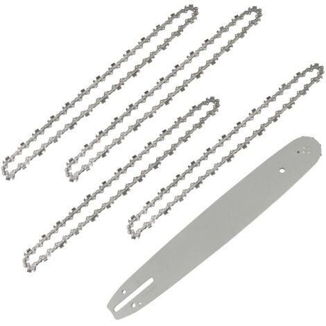 Barra guía de 35 cm con 4 cadenas de motosierra, 52 eslabones de arrastre, paso de 3/8", calibre de 0,05" (1,3 mm) (1/5)