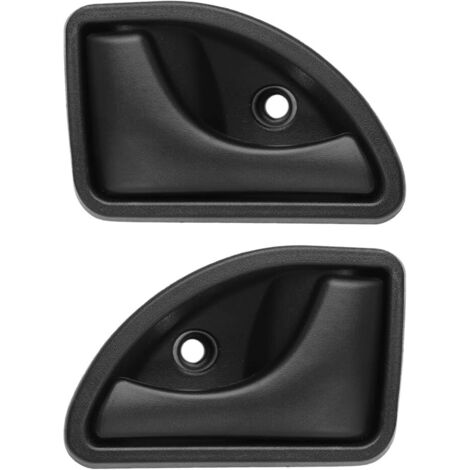 1 par de manijas interiores de puerta de coche delanteras izquierda y derecha compatibles con Twingo Kangoo 8200259376 8200289434 8200247802 ABS, piezas de repuesto, color negro (1/5)