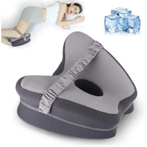 Almohadas para piernas, almohada ortopédica para piernas, almohada para rodillas para quienes duermen de lado, almohada de apoyo para piernas para aliviar el dolor de espalda, ciática y dolor articula (1/5)