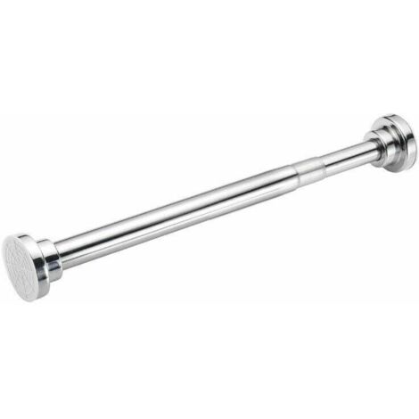 Barra de tensión para ducha, barra de cortina sin taladrar, barra telescópica de acero inoxidable de 55-85 cm, barra de cortina sin taladrar (1/5)
