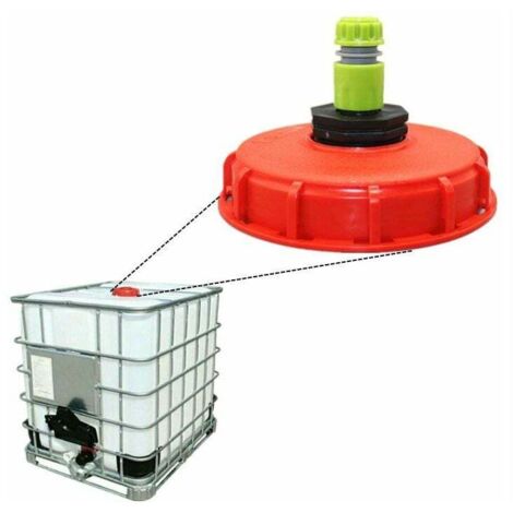 Filtro de cubierta de nailon lavable con tapa para IBC de 163 litros con conexión de llenado de agua de 12 mm