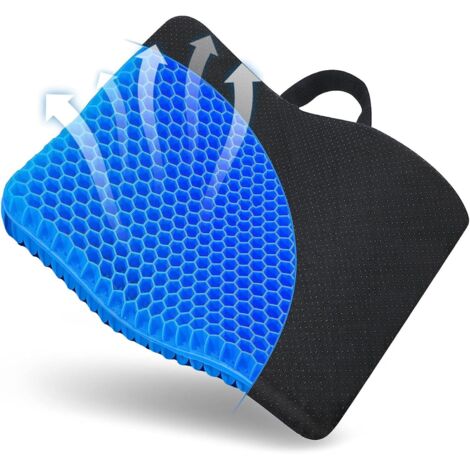Almohadilla de gel refrescante, 500 g - 35 X 30 X 2 cm con funda de tela, azul