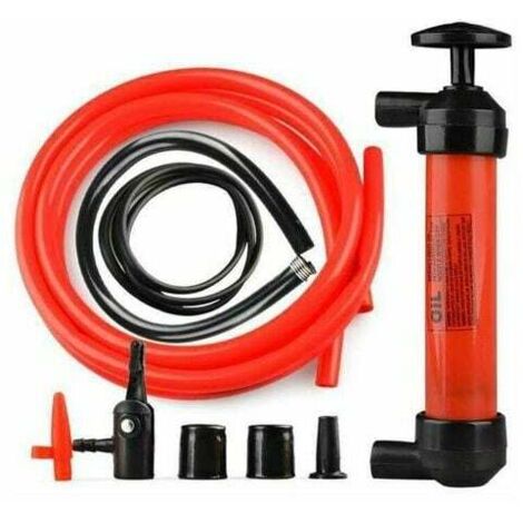 Bomba de Sifón Manual Bomba de Aceite 200cc Bomba de Aire Manual para Extracción y Trasvase de Combustible Gasolina Gas Líquido Globo de Aire Bola de Neumático (5L/Min) (1/5)