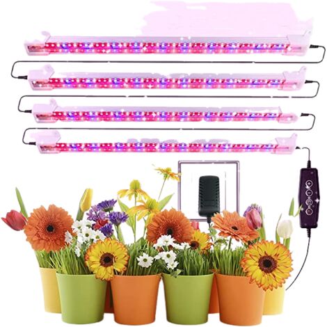Barra de luz LED para crecimiento de plantas, 12 V, para cuatro plantas, una o dos