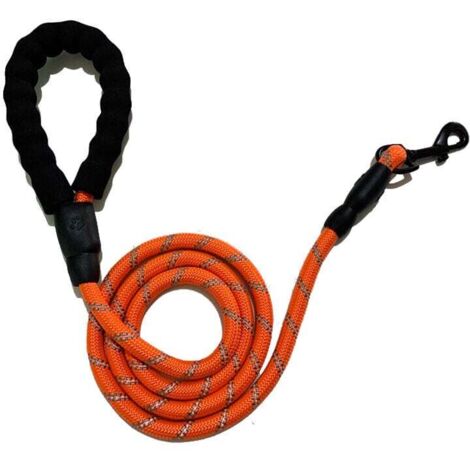 Correa extendida para perros grandes, medianos y pequeños, correa para pasear Husky Golden Retriever, color naranja y amarillo, 2 metros (1/5)
