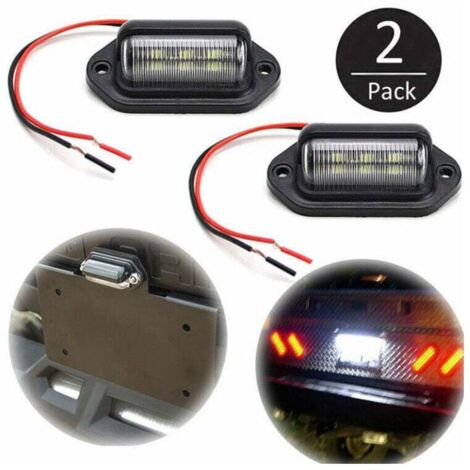 luces LED para matrícula, impermeables, 6 luces traseras LED SMD, para camión, furgoneta, remolque, coche, caravana, 12 V/24 V
