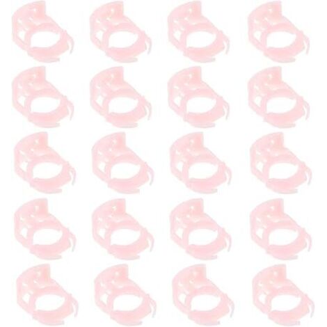 20 clips de retención para manguera de combustible de coche 7L3Z9S317B, clip de sujeción de guía de manguera de plástico, piezas de repuesto para manguera de combustible automotriz, color rosa (1/5)