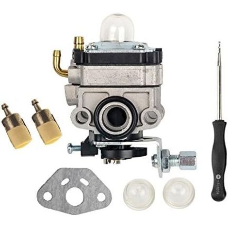 Carburador con bomba de cebado, filtro de combustible y herramienta de ajuste para GX31, GX22, FG100, Little Wonder Mantis Carb 16100-ZM5-803 (1/5)