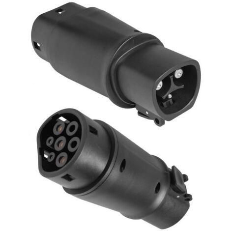 Adaptador de carga para vehículos eléctricos (tipo 1 a tipo 2), SAE J1772 a IEC62196, 240 V, 32 A, cable de carga para vehículos eléctricos (tipo 1 o cargador para vehículos eléctricos (tipo 2)) (1/5)