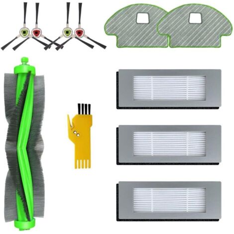Kit de accesorios Laimaiou para iRobot Roomba Combo R111840 R1138, piezas de repuesto para aspiradora robot, paquete de 10, 1 cepillo giratorio, 3 filtros, 4 cepillos laterales, 2 mopas. (1/5)