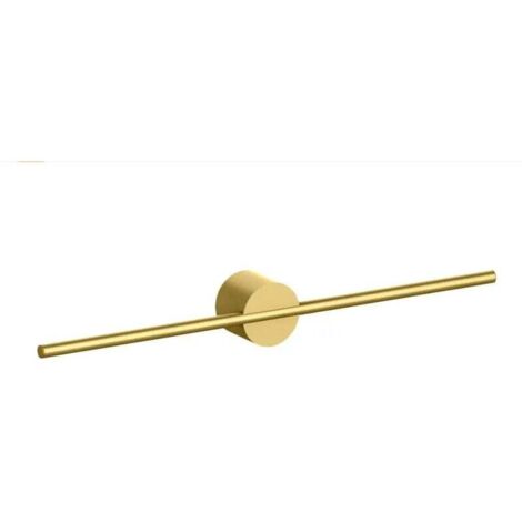 Toallero de pared de aluminio de 40 cm, ajustable, cepillado y dorado, para baño, cocina y aseo. (1/5)