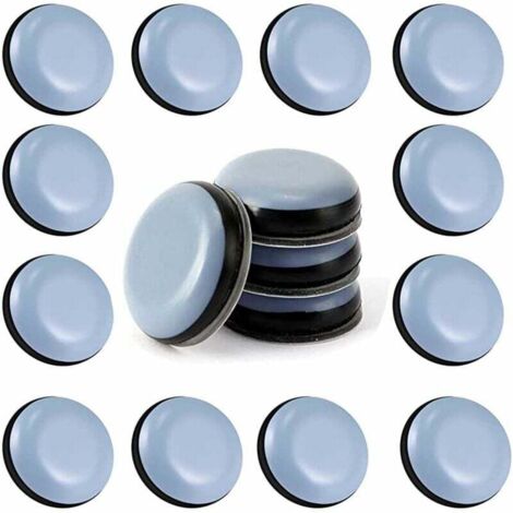 24 deslizadores de teflón para muebles de 25 mm (redondos) - Deslizadores de PTFE autoadhesivos de teflón para sillas, sofás, escritorios y mesas.