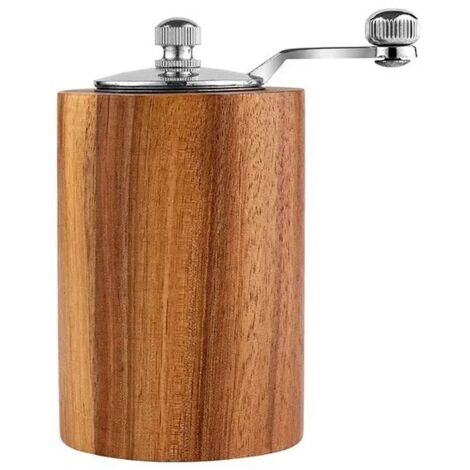 Molinillo de pimienta, molinillo de pimienta de madera, molinillo de pimienta manual con manivela larga, herramienta de molienda para especias (1/5)