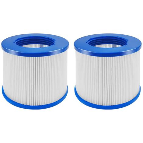 Paquete de 8 filtros de tornillo para spa, cartucho de filtro Clever Spa, filtro de 75 x 100 mm, filtro de tornillo inflable para spa, rosca de 60 mm, para spas acogedores (1/5)