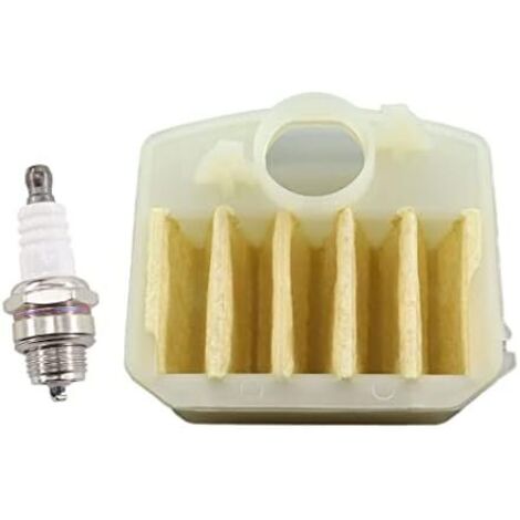 Filtro de aire con bujía para motosierra Husqvarna 340, 345, 346, 350, 351 y 353. Reemplaza 537024003. (1/5)