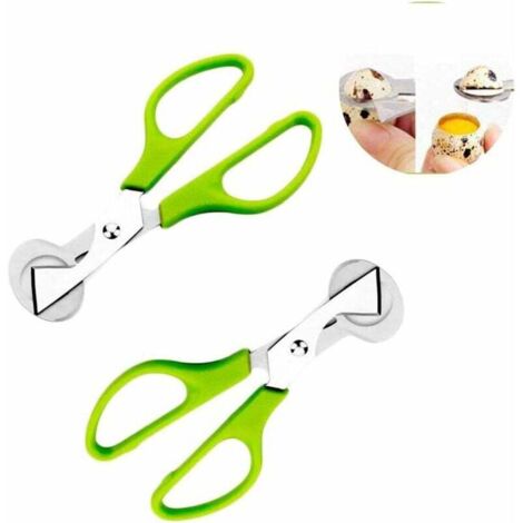 2 tijeras para codorniz, tijeras para cortar cáscaras de huevo, tijeras de acero inoxidable para cáscaras de huevo de codorniz, para cortar huevos, huevos de codorniz y otros huevos (1/5)