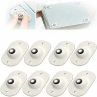 24 ruedas autoadhesivas universales tipo pasta, con rotación de 360 grados, para muebles, estanterías, cubos de basura y cajas de almacenamiento, F