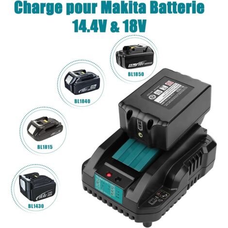 DC18RD 4A 7.2~18V Schnellladegerät für Makita BL1830 BL1840 BL1850 BL1815 194204-5 194205-3 Ersatzakku für DC18RC DC18RD Ladegerät mit LED Anzeige