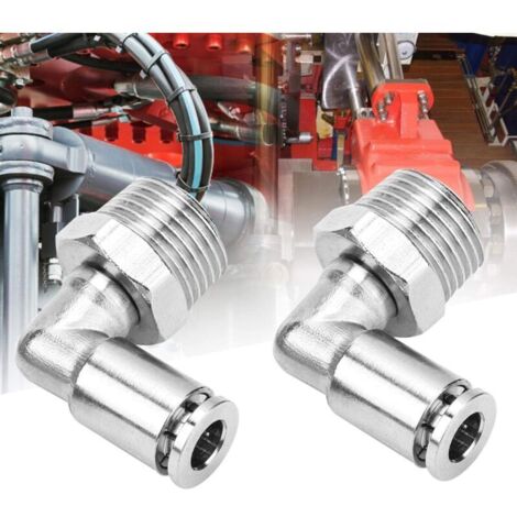 QUARKZMAN Messing Schlaucharmatur – 2x 1/8 Zoll NPT Innengewinde, 90° Winkel – Für Wasser, Gas, Luft, Öl – Inkl. PTFE-Band, -53°C Bis 121°C