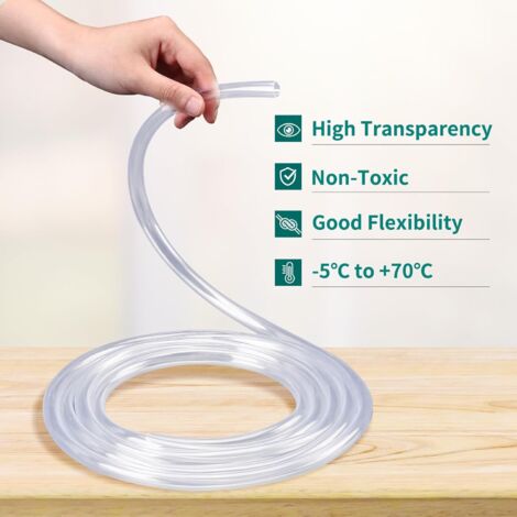 QUARKZMAN Klarer PVC-Schlauch 28 Mm ID X 34 Mm AD – 4 Ft Flexibel, Für Wasser, Luft & Öl – Nicht Für Lebensmittel